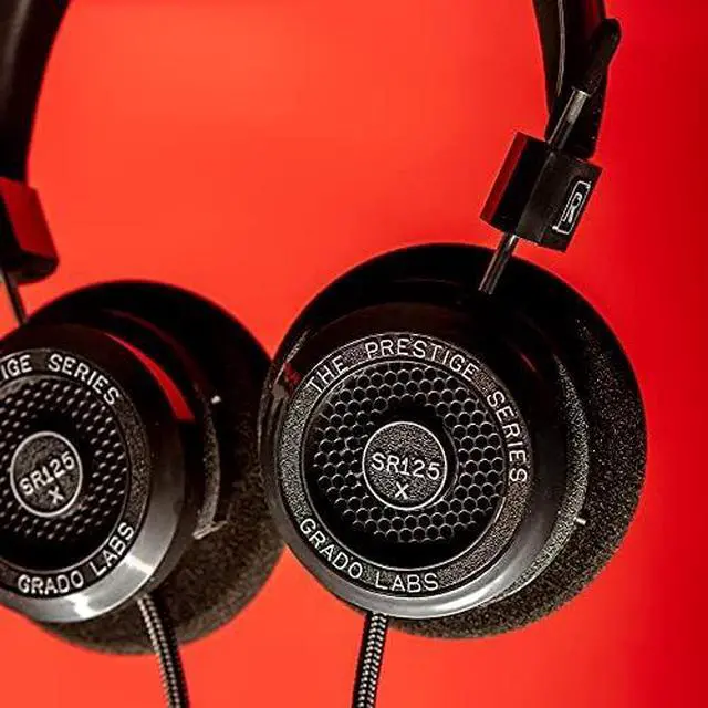 Alt view image 4 of 5 - GRADO SR125x Prestige Series Open-Back  Wired Over-Ear Dynamic Headphones with 44mm Drivers  Hand-Assembled in Brooklyn  Lightweight Hi-Fi for Audiophiles