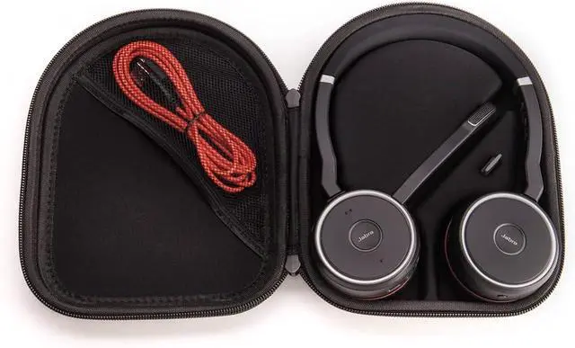 Alt view image 2 of 4 - Jabra Evolve 75 Stereo Wireless Bluetooth Headset with Charging Stand - World-Class Speakers, Active Noise-Cancelling Microphone and All Day Battery, UC Optimized (New)