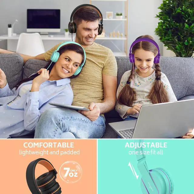 Alt view image 6 of 6 - AILIHEN Kids Headphones Bulk 20-Pack for School Classroom K-12, On-Ear Wired Headsets with Microphone & Volume Limited, 3.5mm Jack for Chromebook, Computer, Laptop