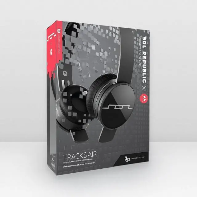 Alt view image 6 of 6 - SOL REPUBLIC 1430-00 Tracks Air Wireless On-Ear Headphones, Gunmetal