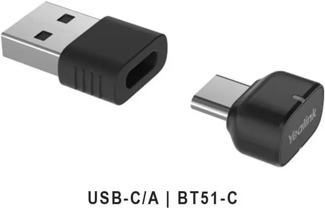 Alt view image 4 of 4 - Yealink BH70 Dual Wireless Bluetooth Headset with Mic for Work, Teams Certified, up to 35h Talk Time, 147g All-Day Wearing Comfort, USB-C/A