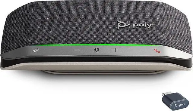 Main image of Poly Sync 20+ Personal Portable Bluetooth Speakerphone (Plantronics) - Noise/Echo Reduction - USB-C Bluetooth Adapter - Works w/Teams, Zoom, PC, Mac, Mobile  Amazon Exclusive