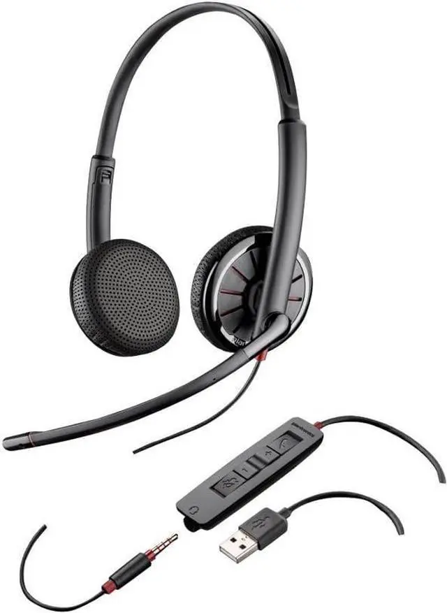 Main image of Plantronics 204446-21 Wired Headset, Black