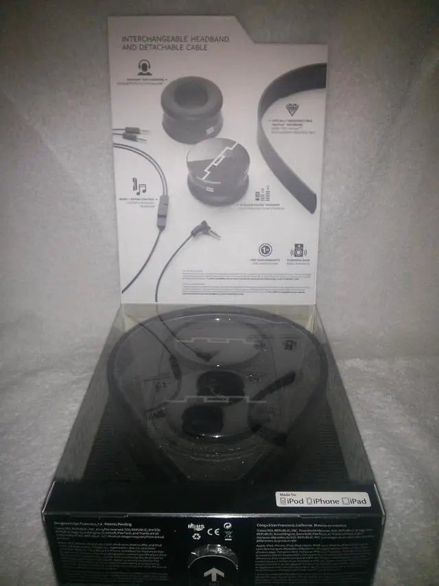 Alt view image 7 of 7 - SOL REPUBLIC Test Headphones The Tracks Headphones,One Size,Black