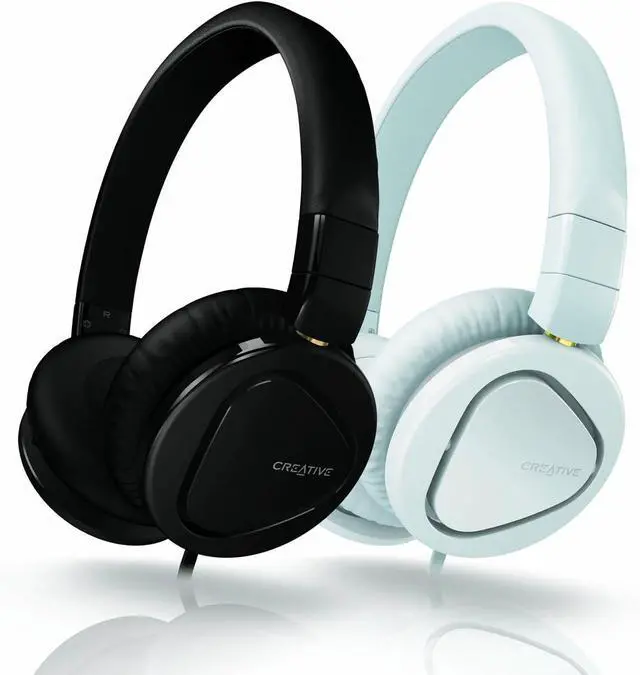 Alt view image 2 of 2 - Creative 51EF0650AA005 Hitz MA-2600 On-Ear Stereo Mobile Headset with 40 mm Driver and In-line Mic, White