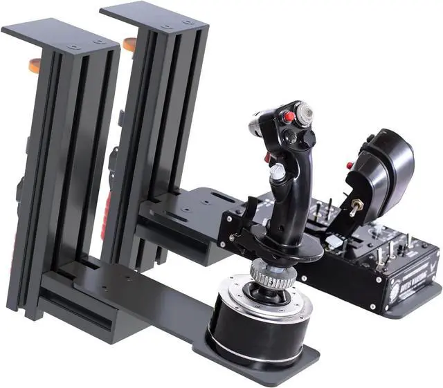 Alt view image 3 of 7 - Meza Mount-Set of 2 Hotas Desk Mount for The Flight Sim Joystick Mount Compatible with Thrustmaster Warthog/WinWing Orion 2,Adjustable height and position Hotas Mount,Flight Joystick Mount