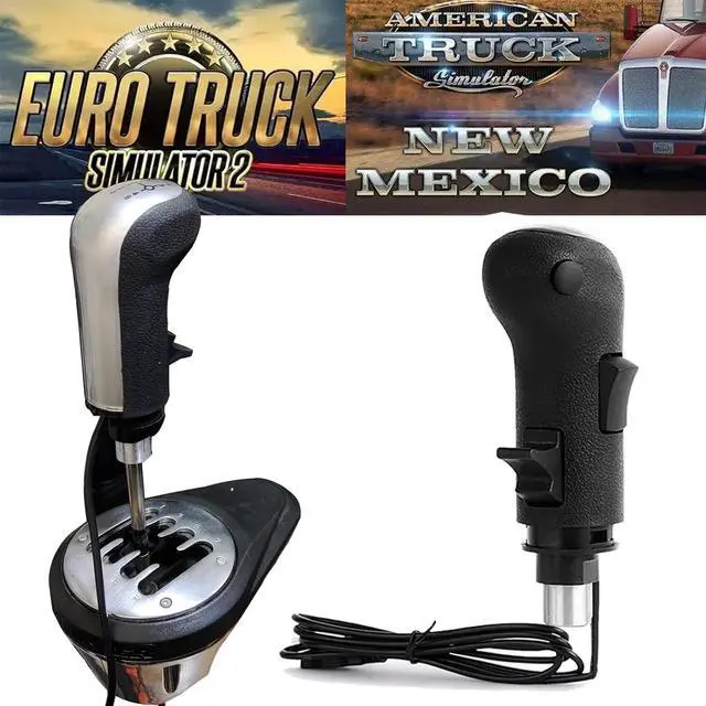 Main image of USB Truck Simulator Shifter Gearshift Knob for ATS & ETS2; H Gearshift Shifter Knob Racing Shifter PC For THRUSTMASTER TH8A For Logitech G29 G27 G25 G920 For FANATEC SQ PXN A10 Shifter (Silver)