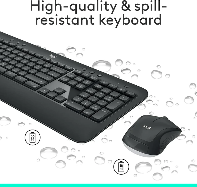 Alt view image 4 of 7 - MK540 Full Size Advanced Wireless Keyboard and Mouse Combo