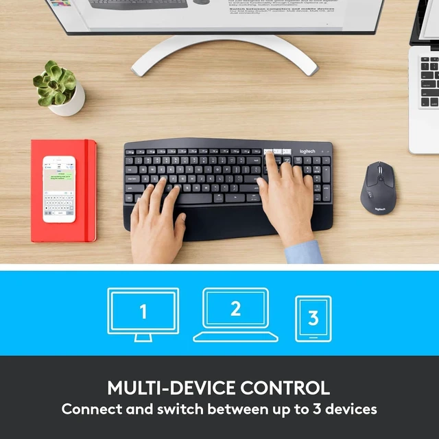 Alt view image 2 of 7 - MK850 Performance Wireless Keyboard & Mouse Combo (Graphite)