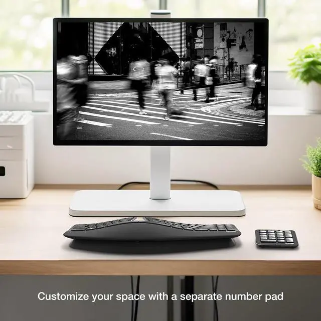 Alt view image 3 of 7 - Incase Sculpt Ergonomic Keyboard  Designed by Microsoft  Split Keyset Design, Palm Rest, Contoured Layout, One-Touch Windows Button, AES 128-Bit Encryption, Includes Separate Number Pad  Black