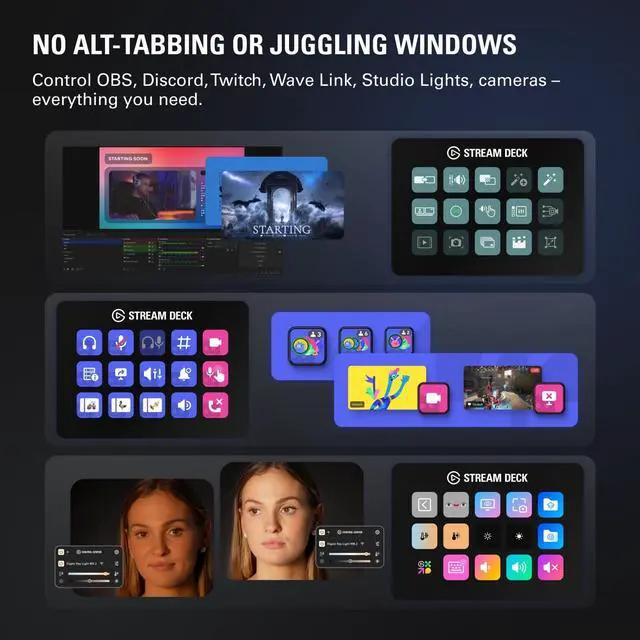 Alt view image 4 of 7 - Elgato Stream Deck MK.2  Studio Controller, 15 macro keys, trigger actions in apps and software like OBS, Twitch, YouTube and more, works with Mac and PC
