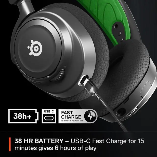 Alt view image 4 of 7 - SteelSeries Arctis Nova 7X Wireless Multi-Platform Gaming Headset  Neodymium Magnetic Drivers  2.4GHz+Bluetooth  38Hr USB-C Battery  AI Mic  Xbox Series X|S, PC, PS5, Switch, VR, Mobile - Black