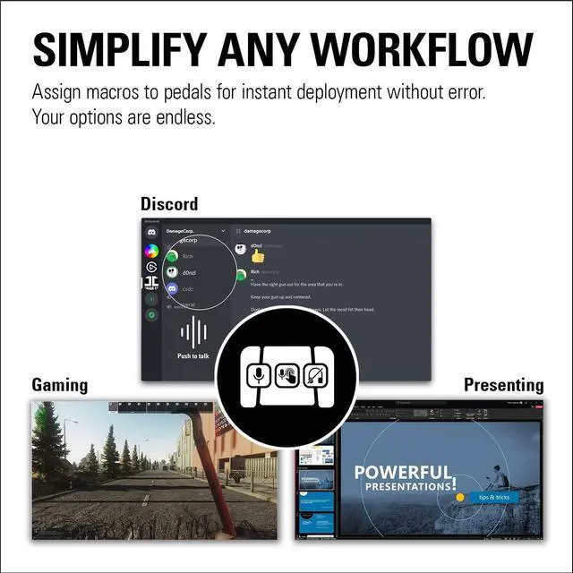Alt view image 6 of 7 - Elgato Stream Deck Pedal  Hands-Free Studio Controller, 3 Macro footswitches, Trigger Actions in apps and Software Like OBS, Twitch, YouTube and More, Works with Mac and PC