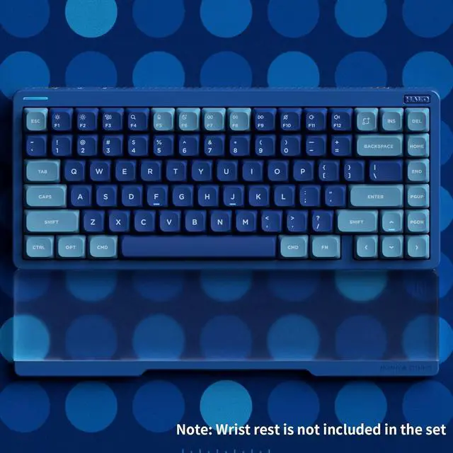 Alt view image 4 of 6 - nuphy Halo75 V2 Mechancial Gaming Kyeboard,75% Wireless Hot Swappable Bluetooth Keyboard,83 Kyes RGB Backlit Keyboard,Support Bluetooth/2.4GHz/USB-C (Blue, Mint (37gf))