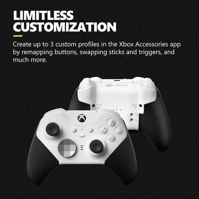 Alt view image 3 of 7 - Xbox Elite Series 2 Core Wireless Gaming Controller  White Series X|S, One, Windows PC, Android, and iOS