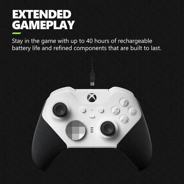 Alt view image 4 of 7 - Xbox Elite Series 2 Core Wireless Gaming Controller  White Series X|S, One, Windows PC, Android, and iOS