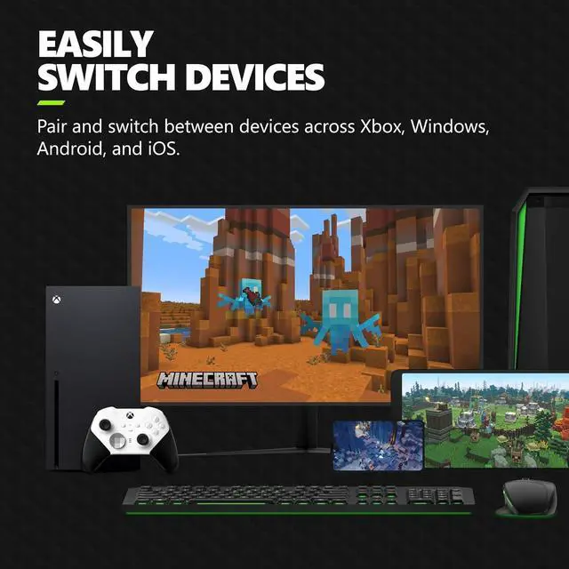 Alt view image 5 of 7 - Xbox Elite Series 2 Core Wireless Gaming Controller  White Series X|S, One, Windows PC, Android, and iOS