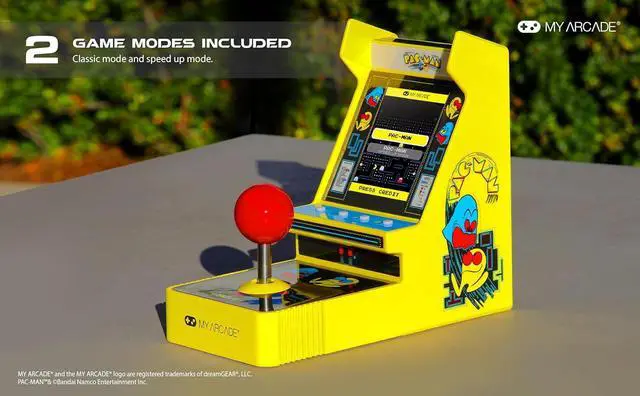 Alt view image 2 of 7 - My Arcade Pac-Man Joystick Player:Officially Licensed Retro Gaming Console, 2 Game Modes Classic Arcade Machine