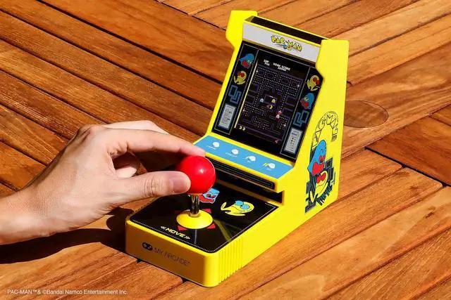Alt view image 4 of 7 - My Arcade Pac-Man Joystick Player:Officially Licensed Retro Gaming Console, 2 Game Modes Classic Arcade Machine