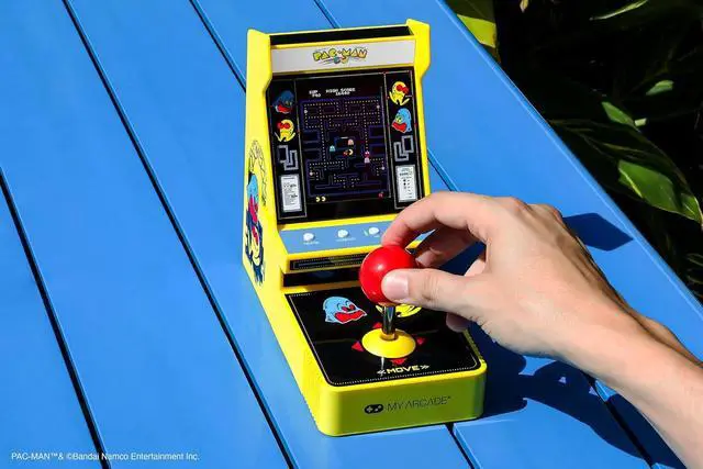 Alt view image 6 of 7 - My Arcade Pac-Man Joystick Player:Officially Licensed Retro Gaming Console, 2 Game Modes Classic Arcade Machine