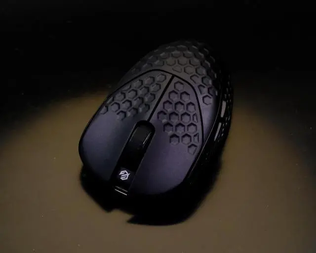 Alt view image 4 of 7 - GWolves HTR Lightweight Wireless Fingertip Grip Gaming Mouse,~28Gram,8K-Report,Low Latency,PAW3395 26,000CPI,Nrf52840 CPU,6 Programmable Btns,On-Board Memory,PC/Mac and Laptop(No-Honeycomb, Black)