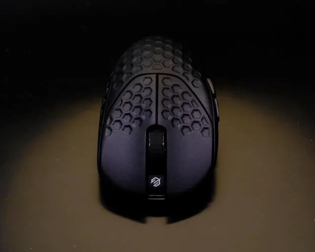 Alt view image 5 of 7 - GWolves HTR Lightweight Wireless Fingertip Grip Gaming Mouse,~28Gram,8K-Report,Low Latency,PAW3395 26,000CPI,Nrf52840 CPU,6 Programmable Btns,On-Board Memory,PC/Mac and Laptop(No-Honeycomb, Black)