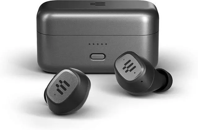 Alt view image 6 of 7 - EPOS GTW 270 Wireless Gaming Earbuds, Bluetooth, Noise Reducing Closed Design, Dual Mics, Ergonomic Fit, IPX 5 Water Resistant, Portable Charging Case, 20 Hours of Playtime,Black/Silver/Grey