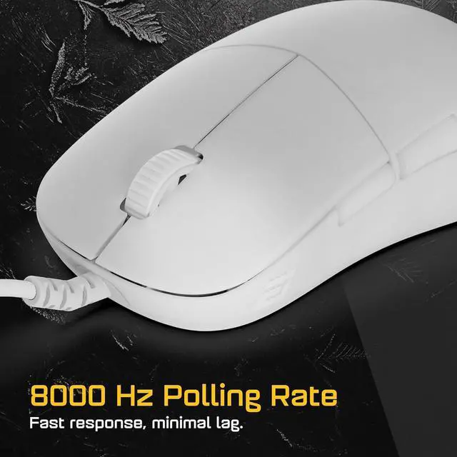 Alt view image 2 of 6 - ENDGAME GEAR XM2 8k Gaming Mouse  8000Hz Polling Rate, Kailh GX Switches, PixArt PAW3395 Sensor, Ultra-Light 52 g, White Frost Edition