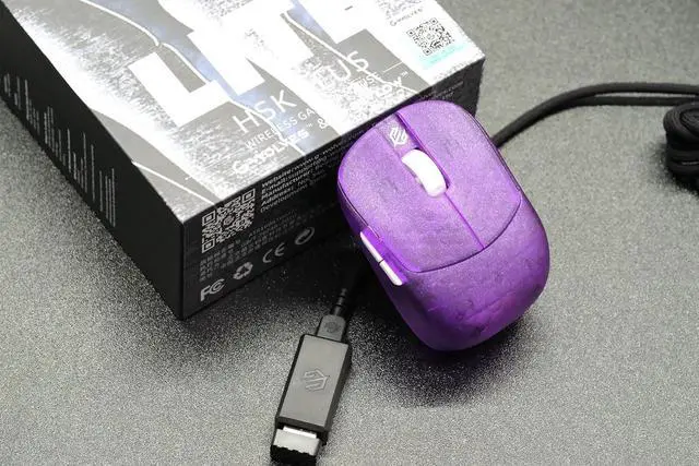 Alt view image 4 of 7 - GWolves HSK Plus Lite Wireless Fingertip Grip Gaming Mouse, ~39Gram, Low Latency, PAW3399,21,000CPI, Nrf52840 High-Performance CPU, 5Programmable Btns, On-Board Memory, PC/Mac and Laptop (Violet)