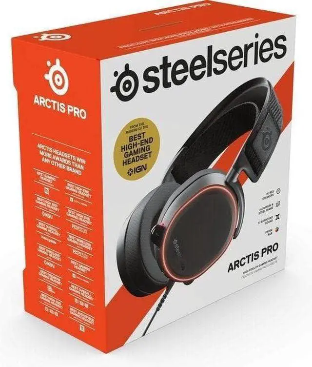 Alt view image 4 of 4 - SteelSeries Arctis Pro High Fidelity Gaming Headset - Hi-Res Speaker Drivers - DTS Headphone: X v2.0 Surround for PC, Black