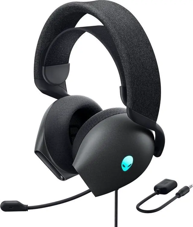 Main image of Alienware AW520H Wired Gaming Headset - Dolby Atmos, Unidirectional, AlienFX 16.8 Million RGB Colors, Microphone Mute, Volume On-headset Controls, 40mm Hi-Res Certified - Dark Side of the Moon