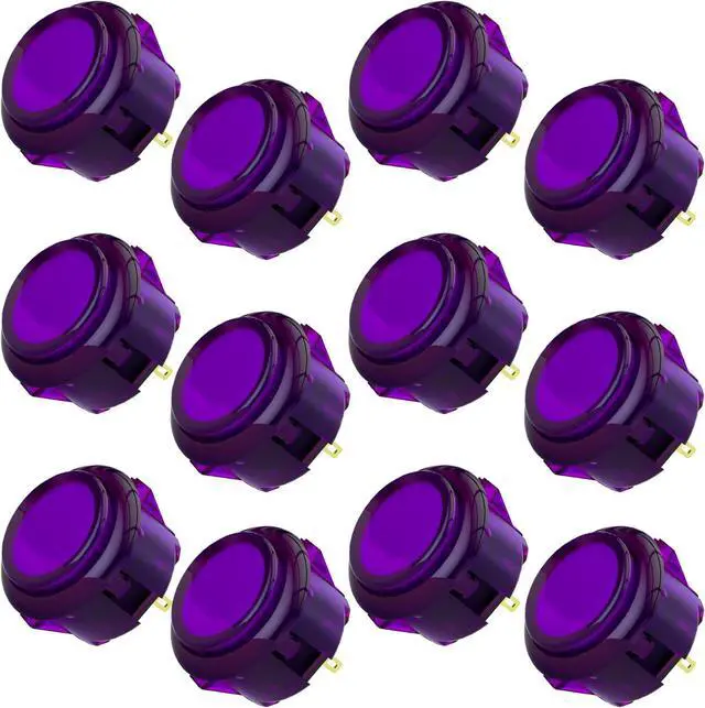 Alt view image 2 of 7 - Qanba Gravity KS Mechanical Shafts Silent Pushbutton 24mm Snap-in (Boxed (Clear Violet E03(12 pcs)