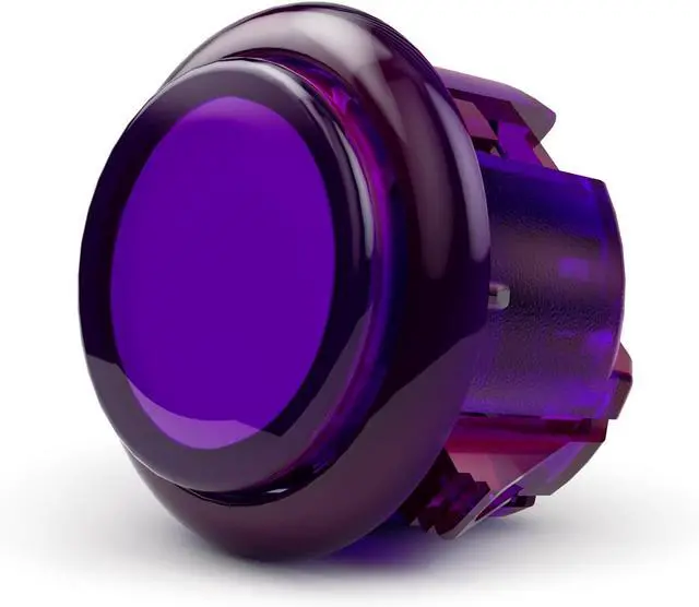 Alt view image 3 of 7 - Qanba Gravity KS Mechanical Shafts Silent Pushbutton 24mm Snap-in (Boxed (Clear Violet E03(12 pcs)