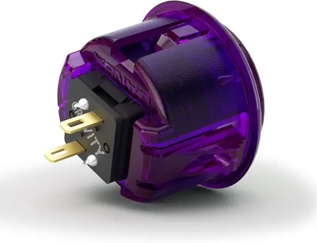 Alt view image 4 of 7 - Qanba Gravity KS Mechanical Shafts Silent Pushbutton 24mm Snap-in (Boxed (Clear Violet E03(12 pcs)