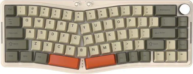 Main image of ATTACK SHARK AKS068PRO Wireless Mechanical Gaming Keyboard 65% Alice Layout Hot-swap Gasket with Wired/BT5.1/2.4Ghz RGB Backlit VIA Programmable Knob 3000mAh Battery Sea Salt Switch for Win/Mac(Gray)