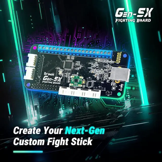 Alt view image 2 of 7 - Brook Gaming Gen5X Fighting Board with Sticker - Ultimate Multi-Platform Supports PS5, XB Series, XS, NS and PC - Lightning-Fast Response Times for Fighting Gaming Exclusive Version