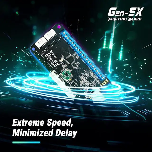 Alt view image 7 of 7 - Brook Gaming Gen5X Fighting Board with Sticker - Ultimate Multi-Platform Supports PS5, XB Series, XS, NS and PC - Lightning-Fast Response Times for Fighting Gaming Exclusive Version