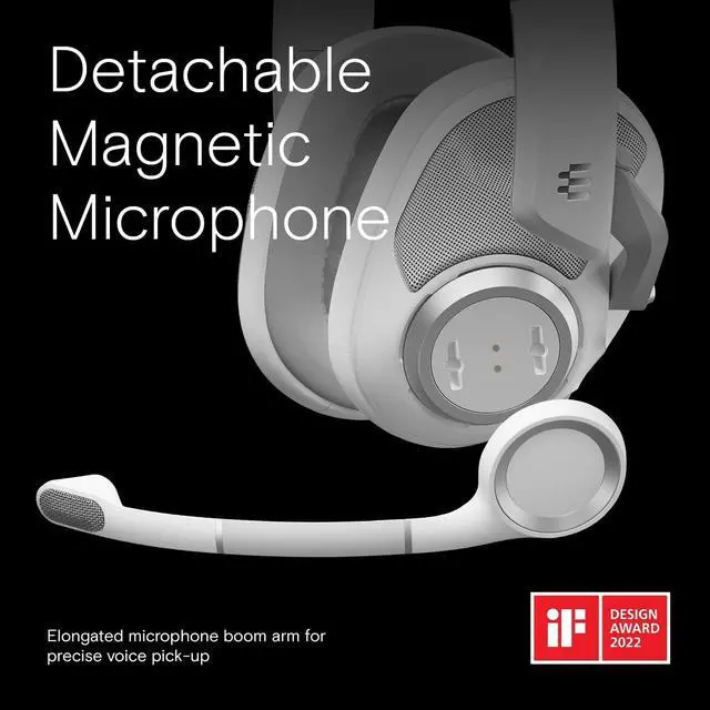 Alt view image 4 of 7 - EPOS H6Pro - Open Acoustic Gaming Headset with Mic - Lightweight & Comfortable Design - Xbox, PS4, PS5 & PC Headset (White)