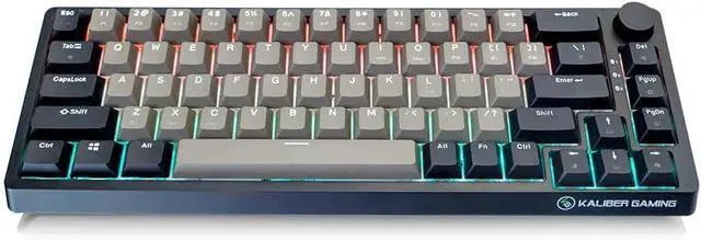 Alt view image 2 of 7 - IOGEAR MECHLITE Nano 65% Mechanical Keyboard - 67 Keys - Compact Layout, Bluetooth, USB-C, Red Switches, RGB Backlit, PBT Keycaps, Volume Knob, for Windows, Mac, Android, iOS  GKB610R