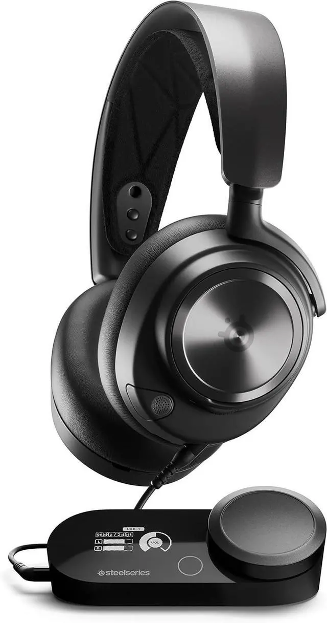 Main image of SteelSeries Arctis Nova ProMulti-System Gaming Headset - Premium Hi-Fi Drivers - Hi-Res Audio - 360° Spatial Audio - GameDAC Gen 2 - ESS Sabre Quad-DAC - Stealth Retractable Mic - PC, PS5, PS4, Switch