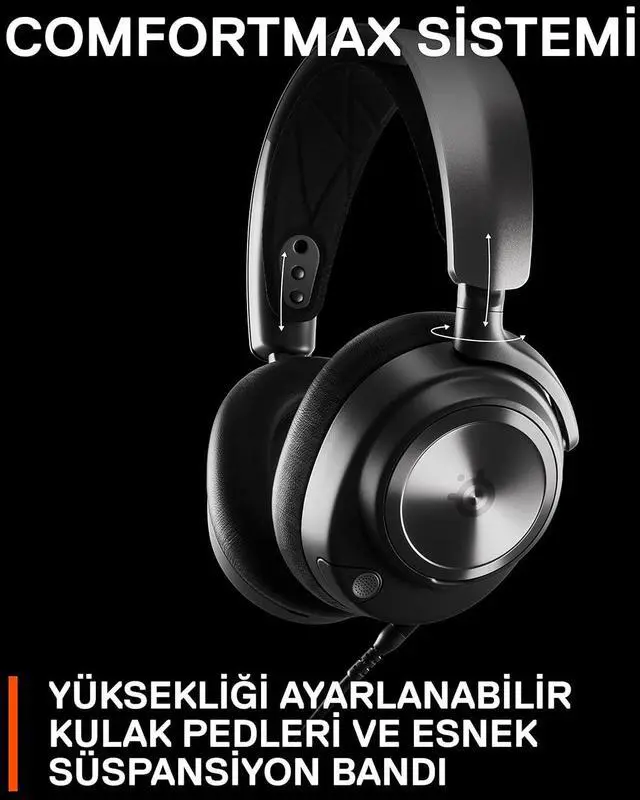 Alt view image 4 of 7 - SteelSeries Arctis Nova ProMulti-System Gaming Headset - Premium Hi-Fi Drivers - Hi-Res Audio - 360° Spatial Audio - GameDAC Gen 2 - ESS Sabre Quad-DAC - Stealth Retractable Mic - PC, PS5, PS4, Switch