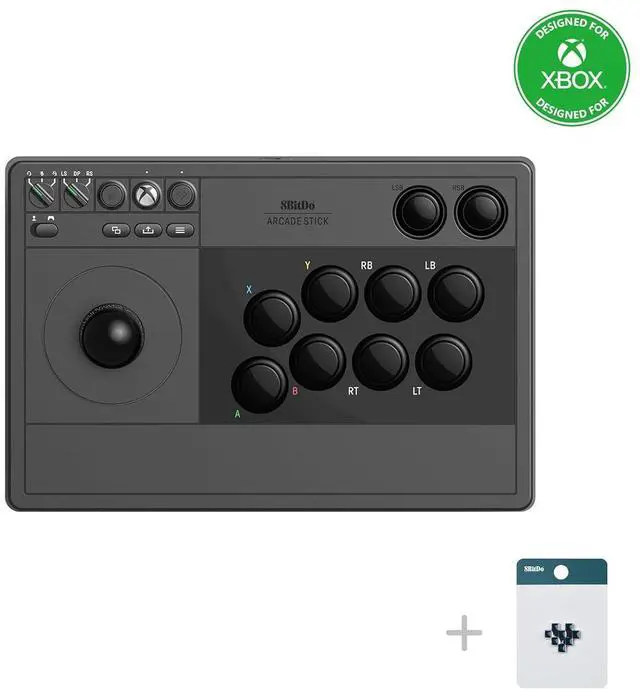 Main image of 8Bitdo Wireless Arcade Stick for Xbox Series X|S, Xbox One and Windows 10, Arcade Fight Stick with 3.5mm Audio Jack - Officially Licensed (Black)