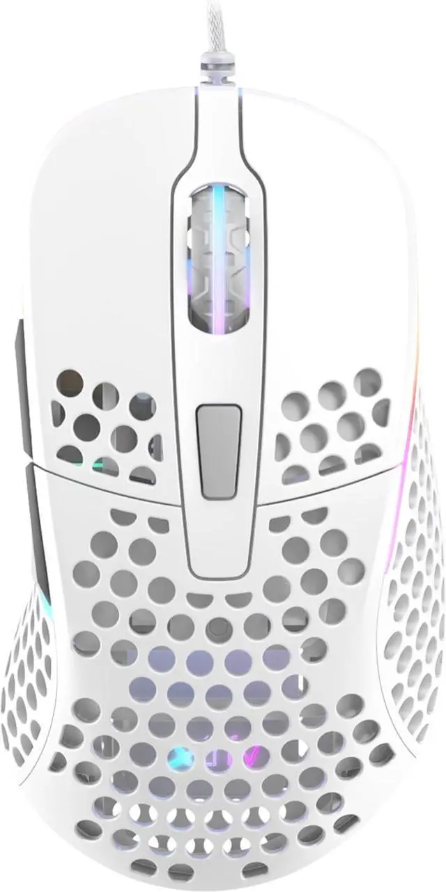 Main image of Xtrfy M4 RGB, Ultra-Light Wired Gaming Mouse, Ergonomic Design for Right-Handers, Cutting-Edge Pixart 3389 Sensor, Adjustable RGB Lighting, White Edition