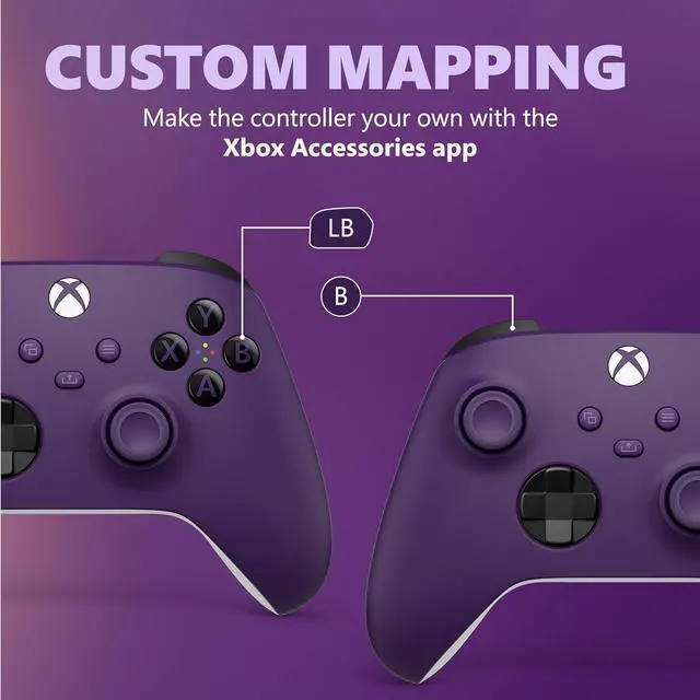 Alt view image 4 of 7 - Xbox Core Wireless Gaming Controller  Astral Purple Series X|S, One, Windows PC, Android, and iOS