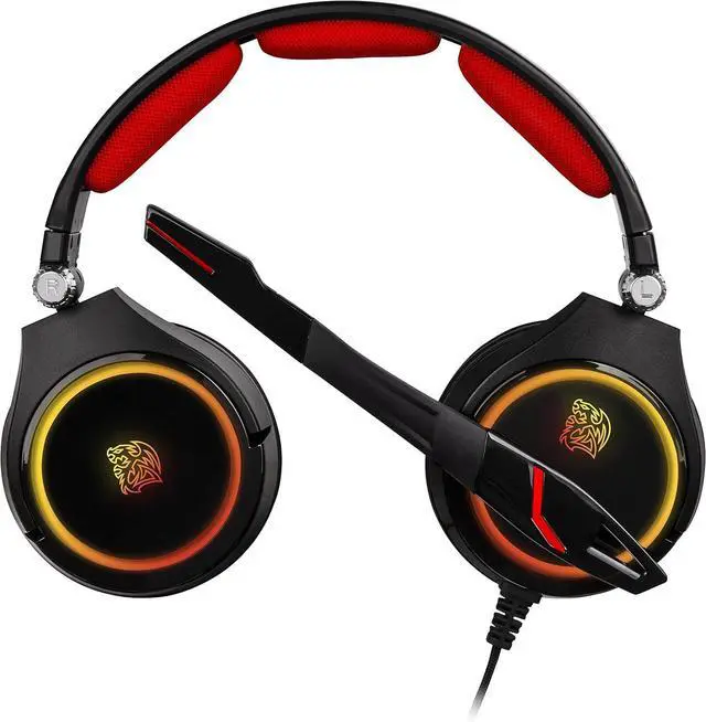 Alt view image 5 of 7 - Tt eSPORTS Cronos RGB 3D 7.1 Surround Sound PC Gaming Headset