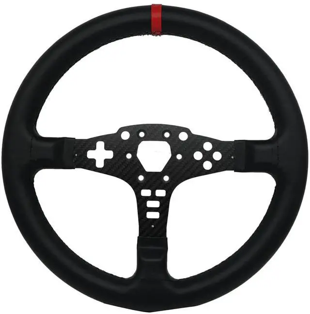Main image of Replace 13 inch lightweight Suede/Leather Steering Wheel Replace Panel For MOZA R5/R3/ES/ESX Bundle Gaming Racing Wheel (With full Leather)