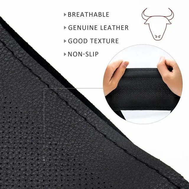 Alt view image 7 of 7 - Replace 13 inch lightweight Suede/Leather Steering Wheel Replace Panel For MOZA R5/R3/ES/ESX Bundle Gaming Racing Wheel (With full Leather)