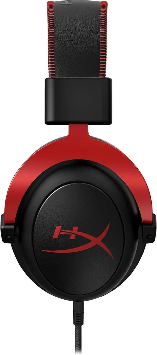 Alt view image 2 of 4 - HyperX Cloud II - Gaming Headset, 7.1 Surround Sound, Memory Foam Ear Pads, Durable Aluminum Frame, Detachable Microphone, Works with PC, PS5, PS4, Xbox Series X|S, Xbox One  Red