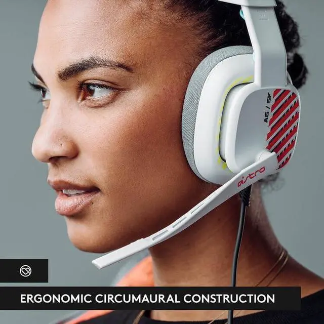 Alt view image 6 of 7 - Astro A10 Gaming Headset Gen 2 Wired Headset, Over-Ear Gaming Headphones, Lightweight & Damage Resistant, Flip-to-Mute Microphone, 32 mm Drivers, Compatible with PS5, PS4, Nintendo Switch, PC - White