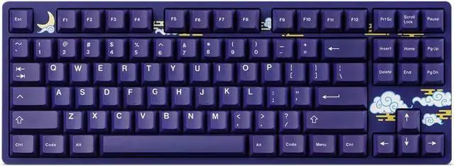 Main image of DROP Expression Series Akatsuki Indigo TKL Mechanical Keyboard - Gateron Yellow Linear Switches - PBT Double-Shot Keycaps - LED Backlight - Purple